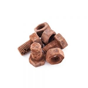 Small bolts and nuts with rust of cocoa powder 60 g